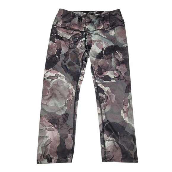 Apana Leggings Athletic Short Cropped Green Womens Medium - Picture 1 of 5